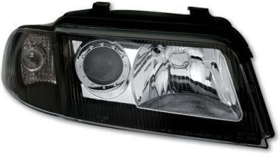 Front Lights Audi A4 1999-2001 Black Without H7 Bulbs Set 2 Pieces Swa02aorgb