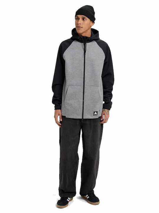 Crown Weatherproof Gray Hooded Cardigan