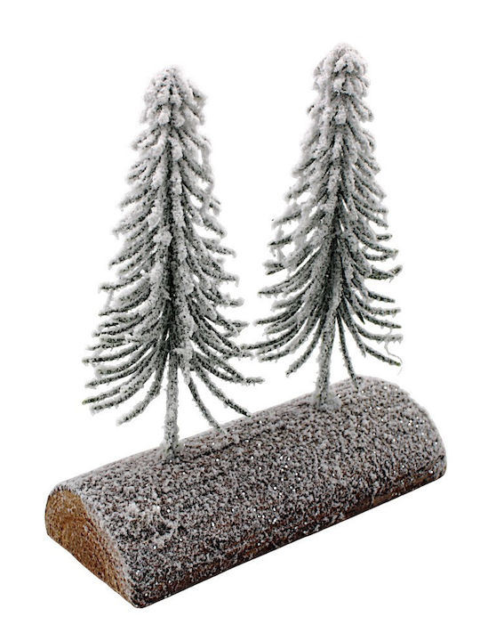 Weihnachtsdekorationen mit Bäumen Schneebedeckte Holzstämme 1epx3161