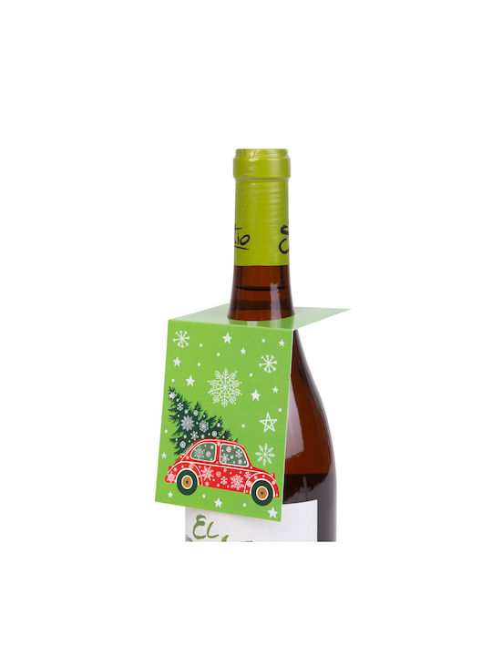 Set Weihnachtliche Flaschenhalter Weiß L16.5xB8xD3.7cm. 6Stück