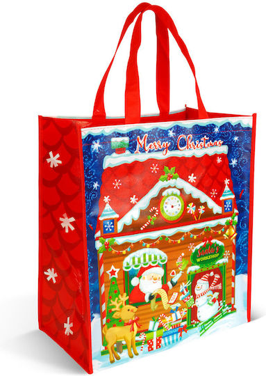 Textil Crăciunească Geantă pentru Cadou Roșie 35x18x39cm.