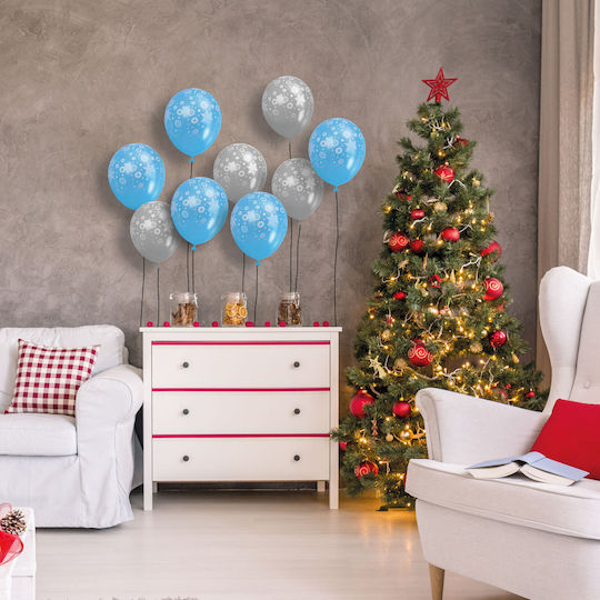 Set 12 Baloane De Crăciun Albastre