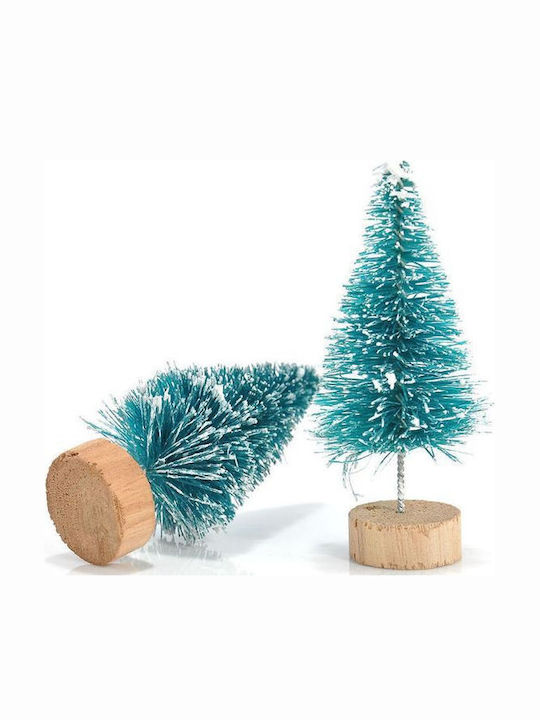 Set 3 Arbori Decorativi De Crăciun Zola Dimensiuni Diferite 6,9,12 Cm Plastic Model Cu Zăpadă