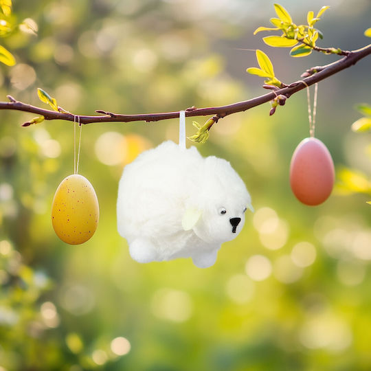 Easter Decoration Lamb 10.5 X 8 Cm White