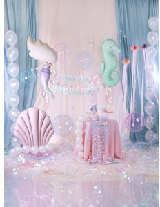 PartyDeco Κρεμαστό Διακοσμητικό για Party Γοργόνα σε Γαλάζιο χρώμα 15.5εκ.