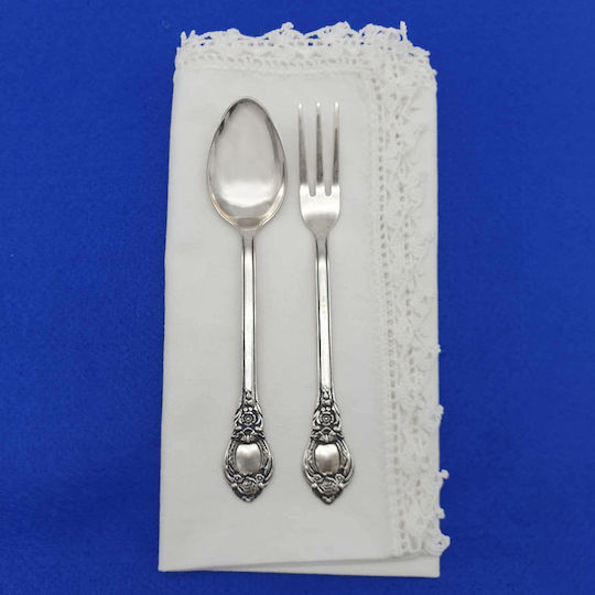 Savvas Design Σετ Κουτάλια Φαγητού Ανοξείδωτα Ασημί 15cm 6τμχ