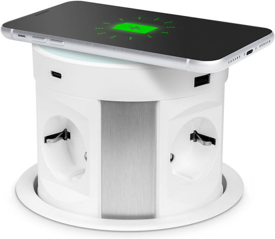 Delight Πολύπριζο 4 Θέσεων με 2 USB-A, USB-C και Καλώδιο 1.5m