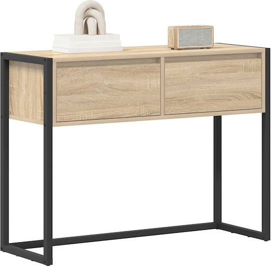 Wooden Console Table Coffee L100xW36xH75cm