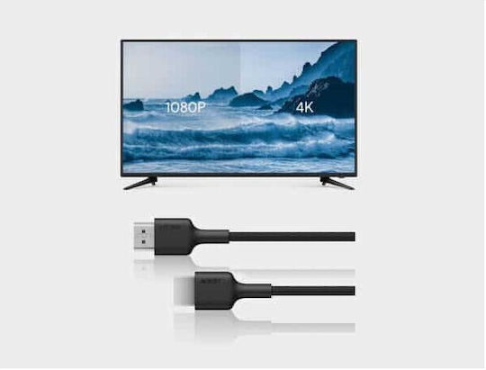 Aukey HDMI 2.0 Premium High Speed 4K 60Hz HDR Braided Cable HDMI Male - HDMI Male 2m 2 Pieces Red / Black 2 Pieces