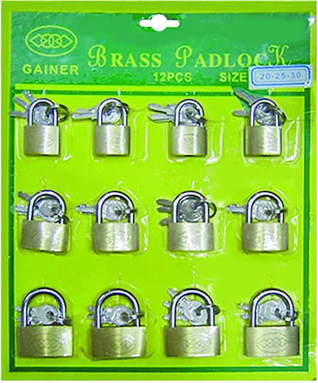 HOMie Padlock Brass with Key 20mm 1pcs 11-546