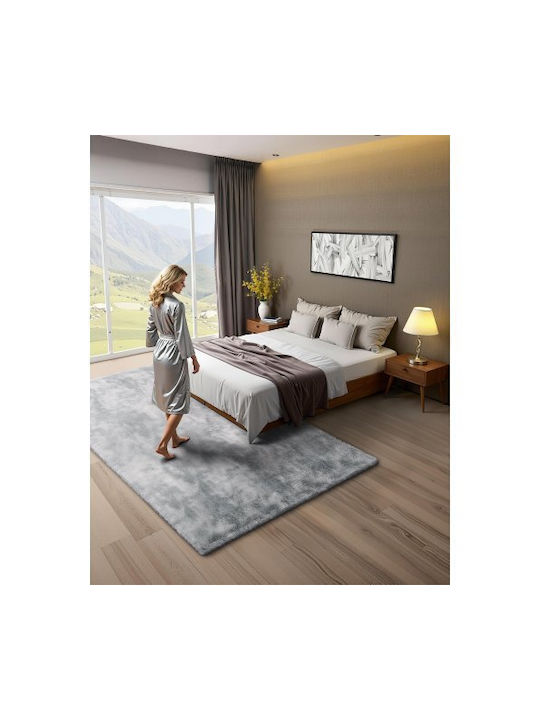 Vevor Rug Rectangular Furry Light Grey Tie-dye