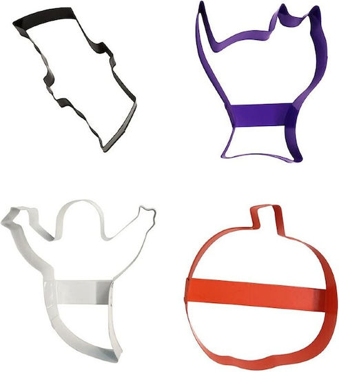 Set 4 Decupatoare Metalice Pentru Biscuiți Guardini Halloween 15651