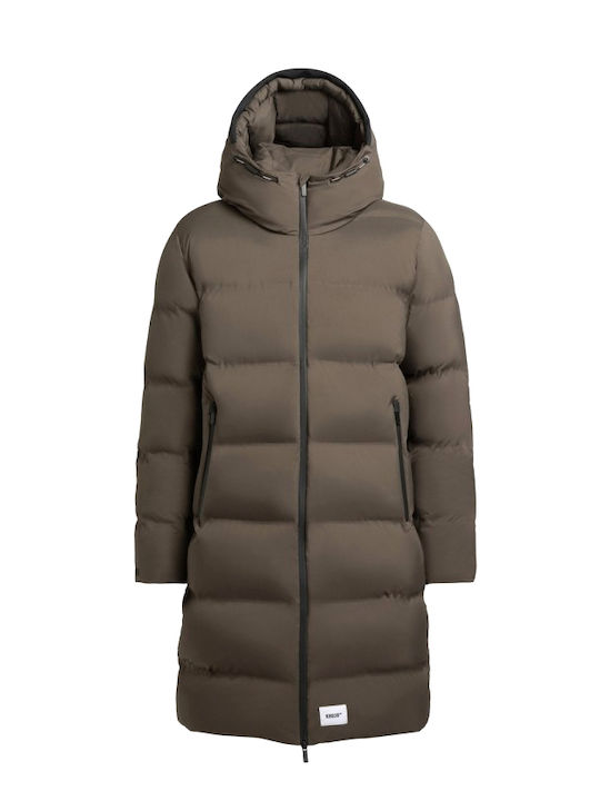 Μπουφάν Puffer Αδιάβροχο Χακί
