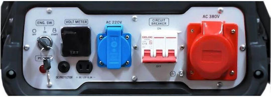 Kraftwele Three-phase Generator Gasoline Four-stroke with Handle and Maximum Power 6.8kVA