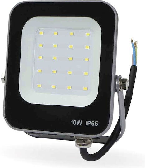 Lucas Στεγανός Προβολέας LED 10W Ψυχρό Λευκό 6400K IP65