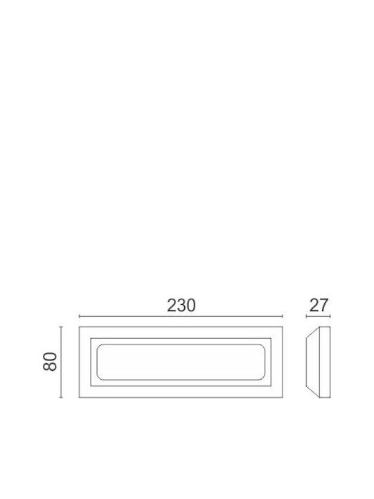 Spot Light Wandmontierte Außenbeleuchtung Deckenleuchte LED IP65 3.8W mit Einstellbarem Weiß Licht
