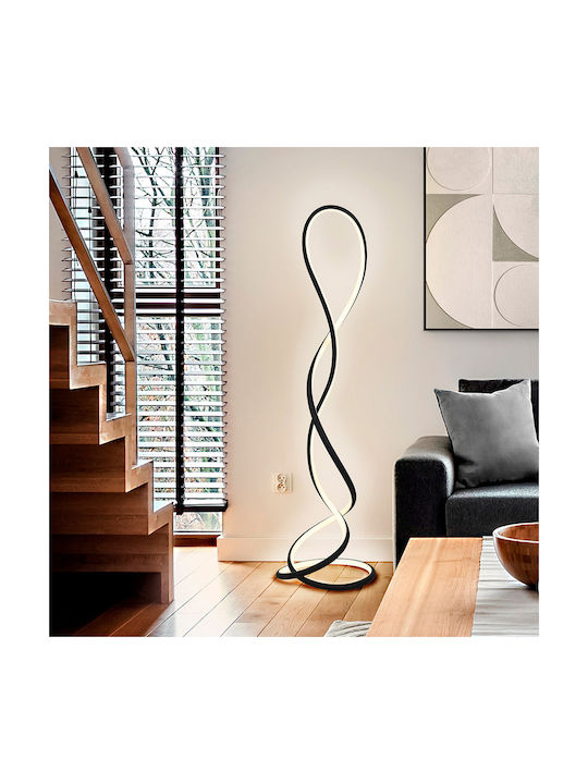 Evania LED Φωτιστικό Δαπέδου Υ147xΜ43εκ. με Θερμό Λευκό Φως 4000lm Μαύρο