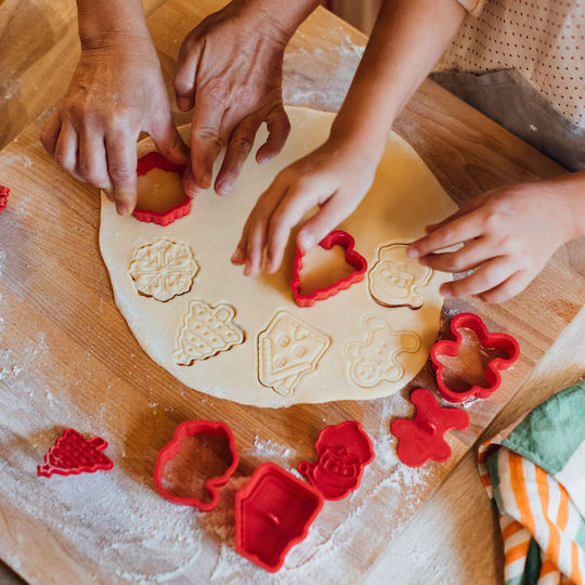 Legami Коледни Формички За Рязане На Бисквити Legami Cookie Cutters Stamps Комплект 5 Различни Дизайна Ccc0001