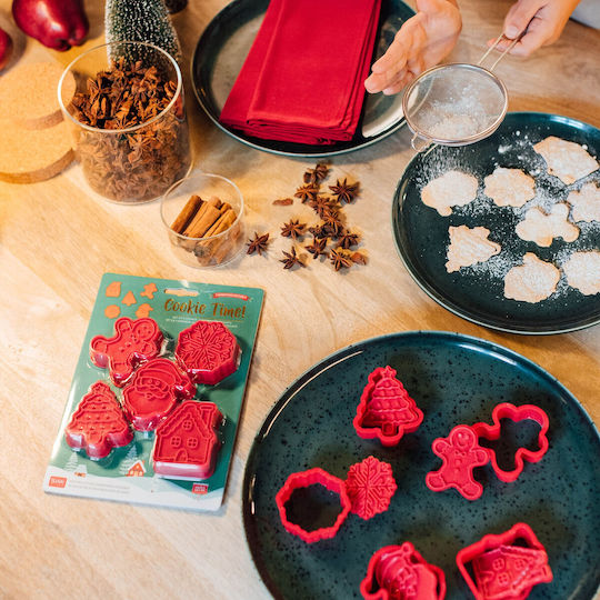 Legami Коледни Формички За Рязане На Бисквити Legami Cookie Cutters Stamps Комплект 5 Различни Дизайна Ccc0001