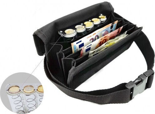 Metal Waiter Waist Bag With 5 Coin Box Slots 22.5x6.5x11cm Eurocash PW5 DF
