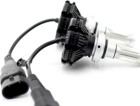 Set 1 9006 Hb4 Led 12-24v 4000 Lm Alb Super Carguard