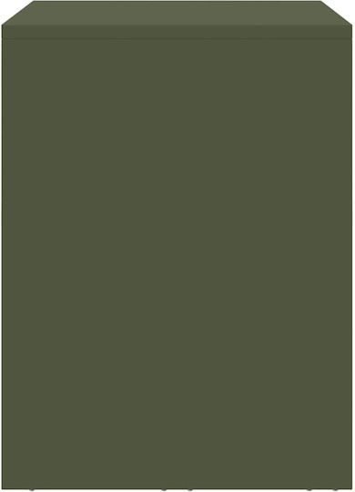 Wall Mounted Living Room Cabinet Made of Metal Olive Green 80x33x35cm