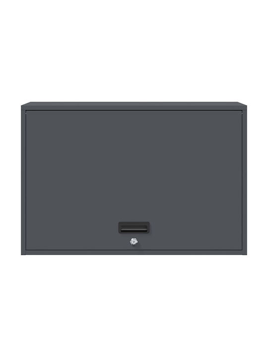 Wand Wohnzimmer Vitrine aus Metallisch Anthrazit 80x40x53cm