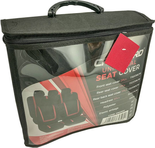 Set 1 Universelle Autositzbezüge Rote CarGuard