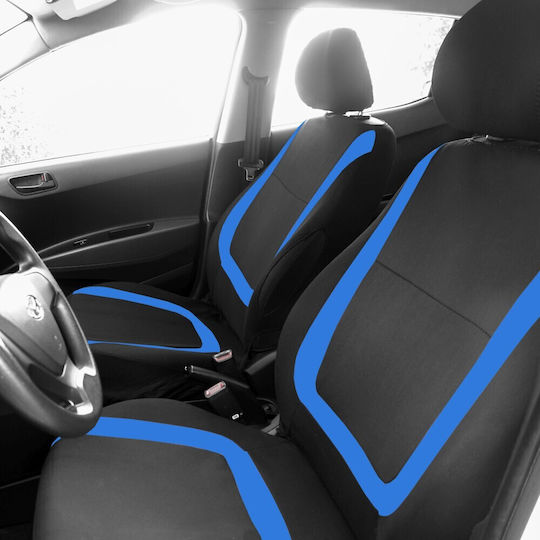 Комплект 1 Универсални Калъфи За Автомобилни Седалки Сини Carguard