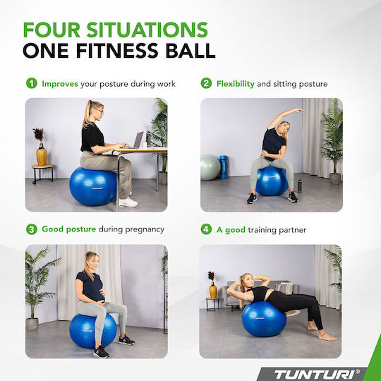 Tunturi Ball Pilates 55cm in Blau Farbe