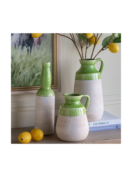 Artekko Vază Decorativă Ceramică Candia Verde 9.5x9.5x35cm 1buc