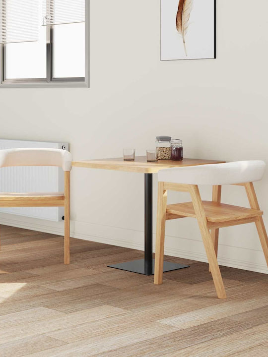 Scaun de exterior Lemn Natural 2buc 54x57x73cm
