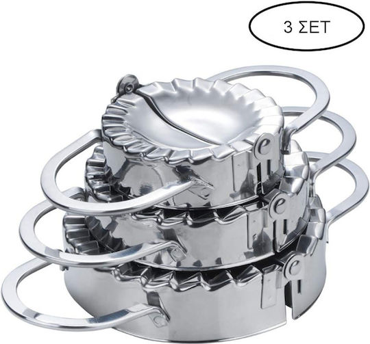 Fantasyday Ravioli Tools Stainless Steel Practical Set 3 Molds Different Sizes Ideal for Making Ravioli Pasta Calzone Pastry Tools
