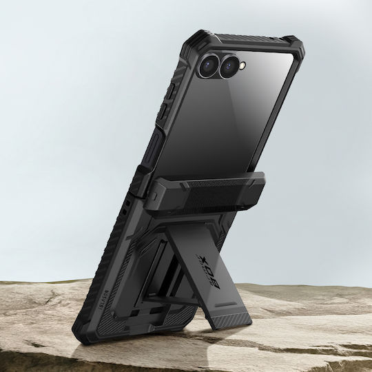 I-Blason Handyhülle Galaxy Z Flip 7 Armorbox Collection Gehärtetes Glas Kickstand Schwarz