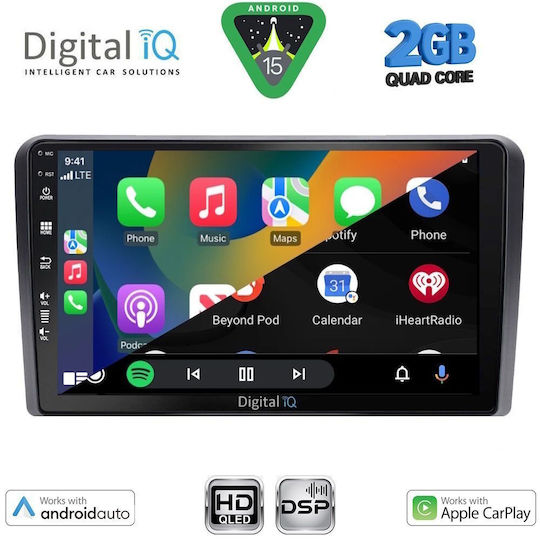 Digital IQ Car Audio System for Ford Tourneo / Courier 2014 (Bluetooth/USB/WiFi/GPS/Apple-Carplay/Android-Auto) with Touch Screen 9"