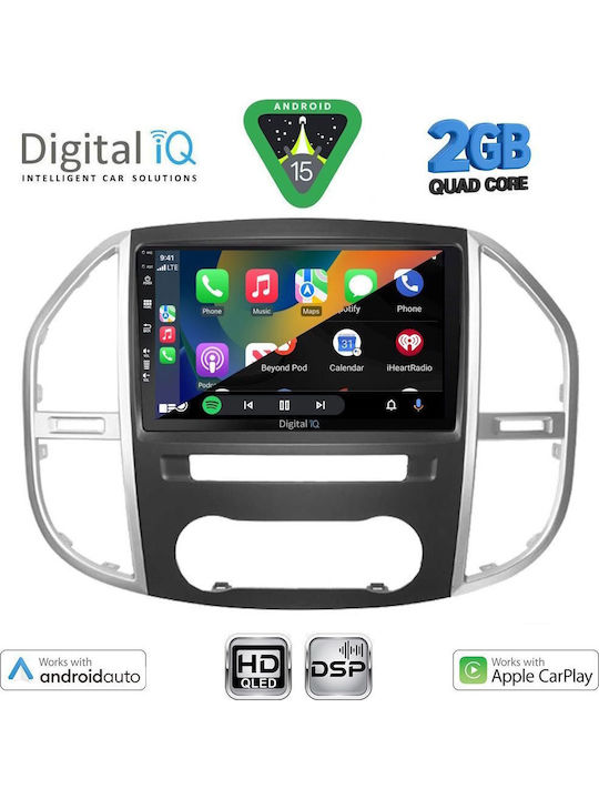 Digital IQ Car Audio System for Mercedes-Benz Vito / Viano 2015 (Bluetooth/USB/WiFi/GPS/Apple-Carplay/Android-Auto) with Touch Screen 10"