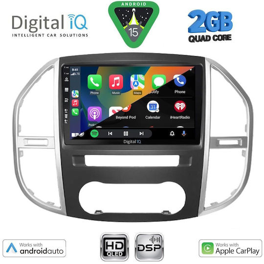 Digital IQ Ηχοσύστημα Αυτοκινήτου για Mercedes-Benz Vito / Viano 2015 (Bluetooth/USB/WiFi/GPS/Apple-Carplay/Android-Auto) με Οθόνη Αφής 10"