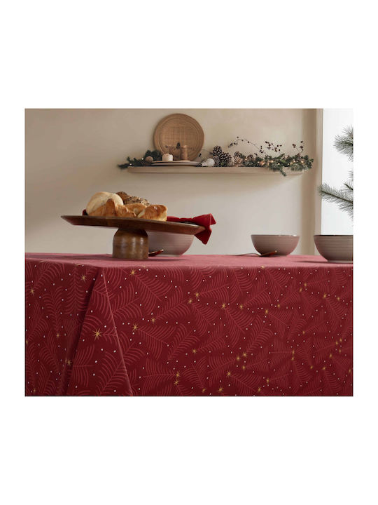 Nef-Nef Homeware December Χριστουγεννιάτικο Τραπεζομάντηλο Υφασμάτινο Κόκκινο 240x140εκ.