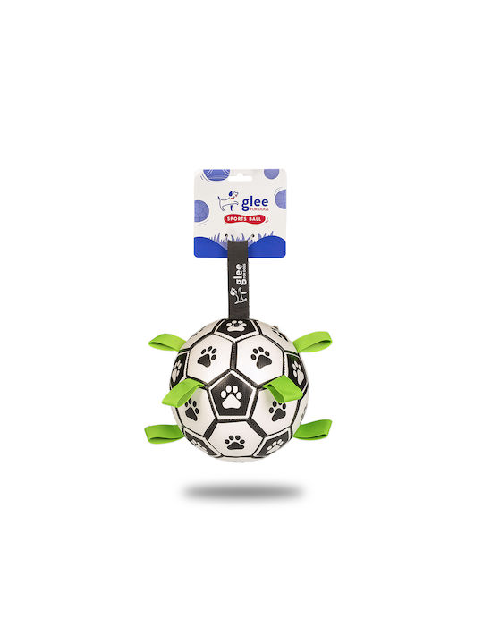 Παιχνίδι Σκύλου Glee Soccer Ball Λευκο Μαύρο Medium 15x15cm