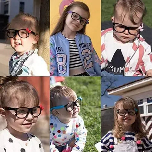 Детски Парти Очила Nerd Прозрачни 92054-72-2 2 Бройки Светещи В Тъмното UV 400 Сини Бели Черни