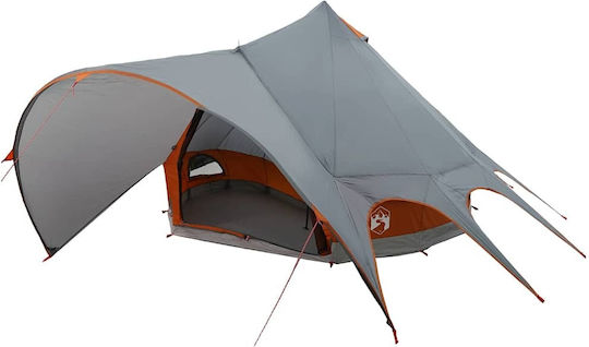 vidaXL Campingzelt Teepee Grau 415x415x247cm