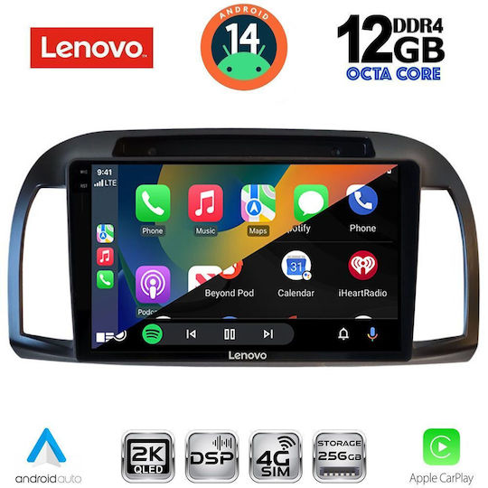 Lenovo Car Audio System for Nissan Micra 2002-2010 (Bluetooth/USB/WiFi/GPS/Apple-Carplay/Android-Auto) with Touch Screen 9"