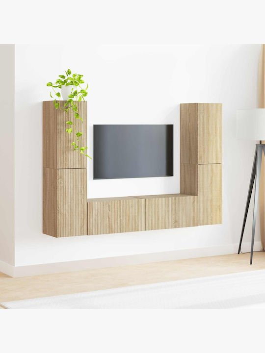 Living Room TV Unit with Lighting Sonoma Oak L30xW31xH60cm