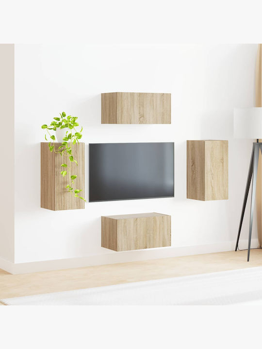 Living Room TV Unit with Lighting Sonoma Oak L30xW31xH60cm