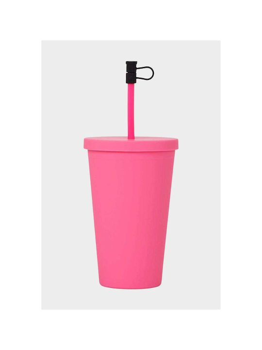 Karl Lagerfeld Glass made of Glass in Pink Color with straw