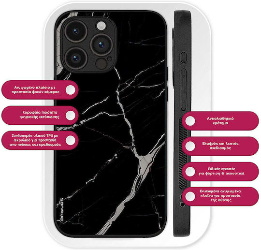 Sonique Marble Series Ehre 200 Smart 5g Schwarze Handyhülle