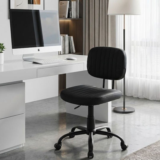 Bürostuhl mit Verstellbare Armlehnen Black Velvet-Black Metal Romano Megapap Bürostuhl mit Verstellbare Armlehnen Black Velvet-Black Metal Romano Megapap