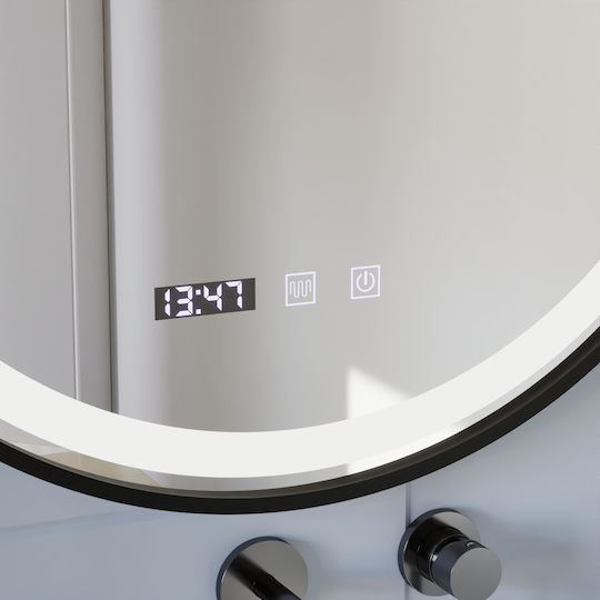 Alista Home Novara Банско Огледало LED Touch 60x60см Черен