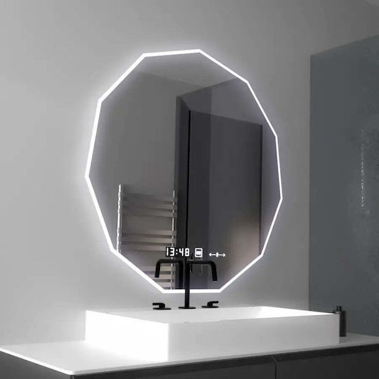 Alista Home Poligon Oglindă de Baie Lumini LED 60x60cm