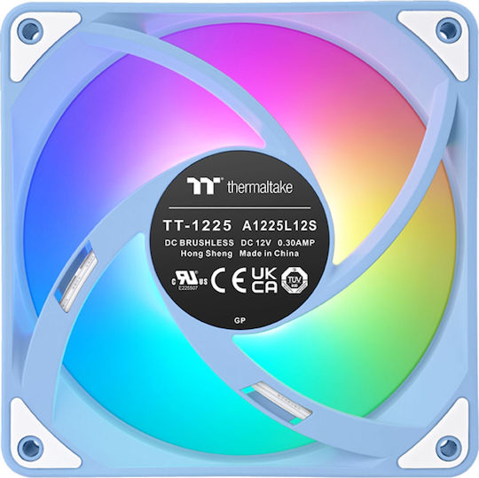 Thermaltake CT120 EX Reverse Blade Case Fans (2000rpm / 65.82cfm) with ARGB Lighting and 4-Pin PWM Connection 3pcs Hydrangea Blue
